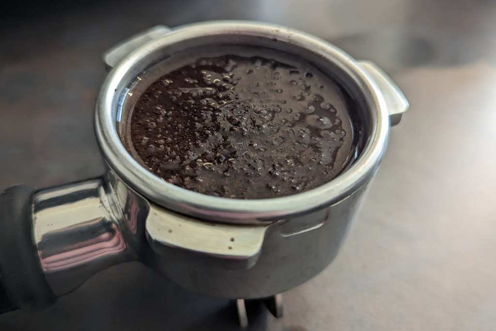 Wet Espresso Puck